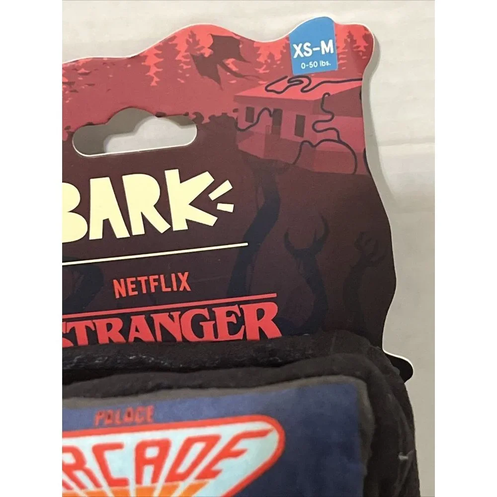Bark Dog Toy Stranger Things Show Arcade Game Plush Squeaker Crinkle Fluff NEW